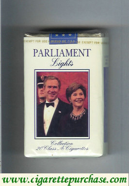 Parliament Lights design with George Bush cigarettes soft box